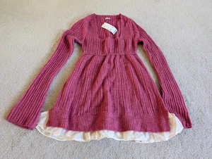 Urban Outfitters Kimchi blau rosa Pullover Hannah Rüschen Babydoll Neu mit Etikett Medium - Bild 1 von 13