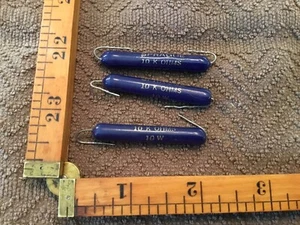 3 Sprague 10K ohm 10W filo avvolto resistenza BLUEJACKET usato - Foto 1 di 1