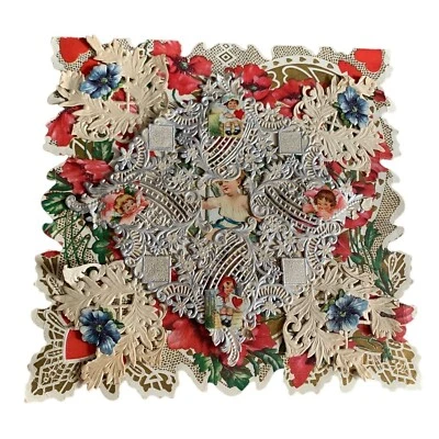 Vintage Victorian Die-Cut Paper Lace Valentines Day - Image 1 of 4