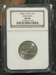 2006 D SMS NEBRASKA 25C NGC Grade MS 68 1543416-154 - Picture 1 of 1