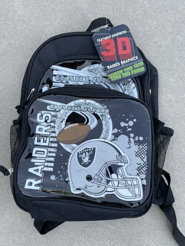 The Northwest Company 3d Raised Graphics NFL Oakland Raiders Backpack NWT Cover
