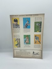 1928 Babe Ruth baseball uncut sheet Fro Joy color cards advertising