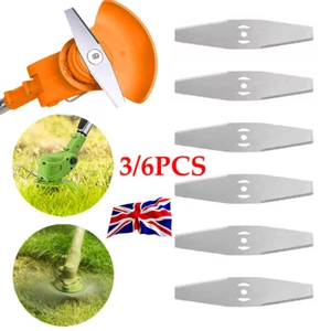 3/6PCS Replace Metal Blades Cutter For Cordless Grass Trimmer Strimmer Tools UK - Picture 1 of 10