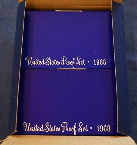 OGP US Mint Storage Box of 10 FRESH 1968-S Proof Sets - Free Shipping USA Cover