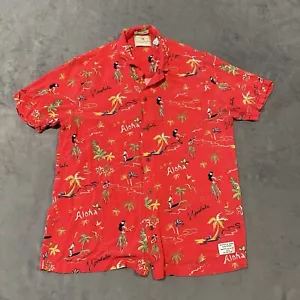 Camisa Scotch & Soda Para Hombre Grande Hawaiian Paradise Aloha Hula Girl - Imagen 1 de 9