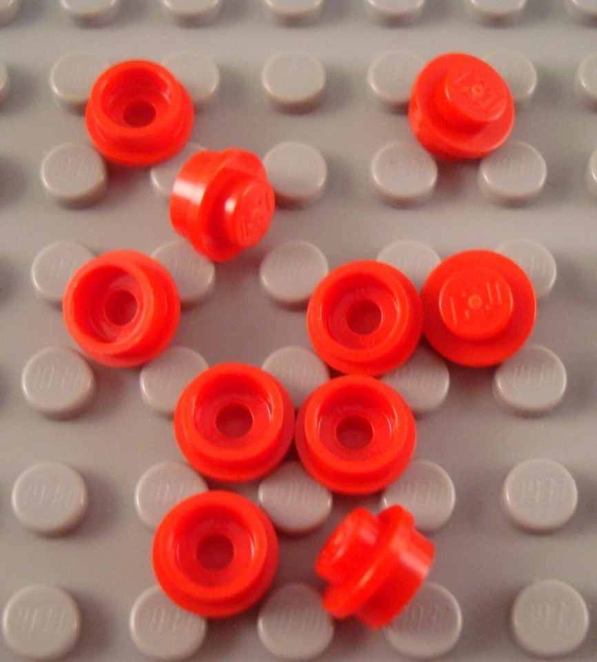 New LEGO Lot of 10 Red 1x1 Round Plate Pieces - Image 1 of 1