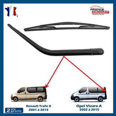 Bras Balai Essuie-Glace Arrière pour Renault Trafic II Opel Vivaro A 7701043992 - Photo 1/4