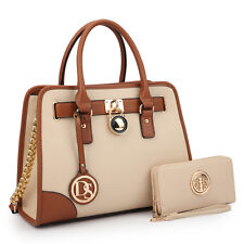 Women Fashion Handbag Purse Medium Satchel Shoulder Bags Work Tote with Wallet