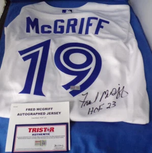 Camiseta Fred McGriff Autografiada XL Cooperstown MLB Azulejos Tristar Certificado de Autenticidad Salón de - Imagen 1 de 5