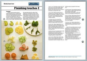 Finishing Touches I - Know-How - Working Woman's 1980s Recipe Card - Picture 1 of 1