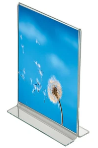 Soporte de mesa, A6, plexi, soporte para etiquetas de precio, soporte para etiquetas de precio, tarjetero - Imagen 1 de 6