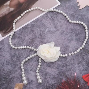 All-match Pearl Waist Chain Belly Belt Korean Waistband Ladies/Girls - Picture 1 of 12