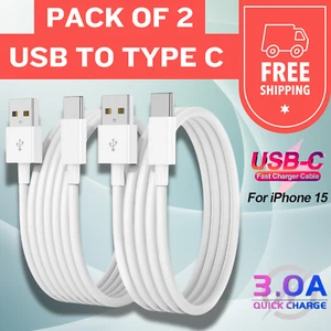 USB C to A Charger Cable 1m 3.1A Fast Charging iPhone 16 Samsung Huawei Lead - Photo 1 sur 26