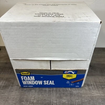 SEALED CASE OF 12 MD 02790 FOAM WINDOW SEAL BROWN SMALL 3/16"X 3/8" X 17’ NEW - Image 1 of 3