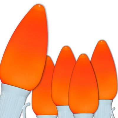 OptiCore C9 Luces LED comerciales irrompibles de Navidad, cable blanco 25 pies Foto 1 de 4