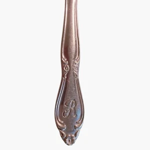 Monogrammed R Dinner Knife Ornate Floral Handle Replacement - Picture 1 of 5