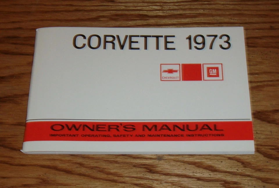 Chevrolet Corvette 1973 manual del operador 73 Chevy Foto 1 de 1