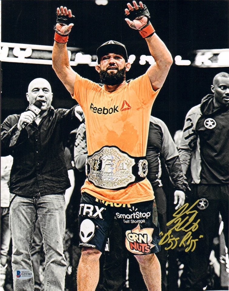 CINTURÓN 171 FOTO 11X14 FIRMADA POR JOHNY HENDRICKS CERTIFICADO DE AUTENTICIDAD BAS BECKETT CAMPEÓN UFC Foto 1 de 1