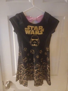 Girls Star Wars Dress Stormtrooper Black M 8/10 - Picture 1 of 2