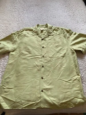 Jos. A. Camisa Bank Hombre Floral Manga Corta Abotonada Amarillo-Verde Talla XL Foto 1 de 4