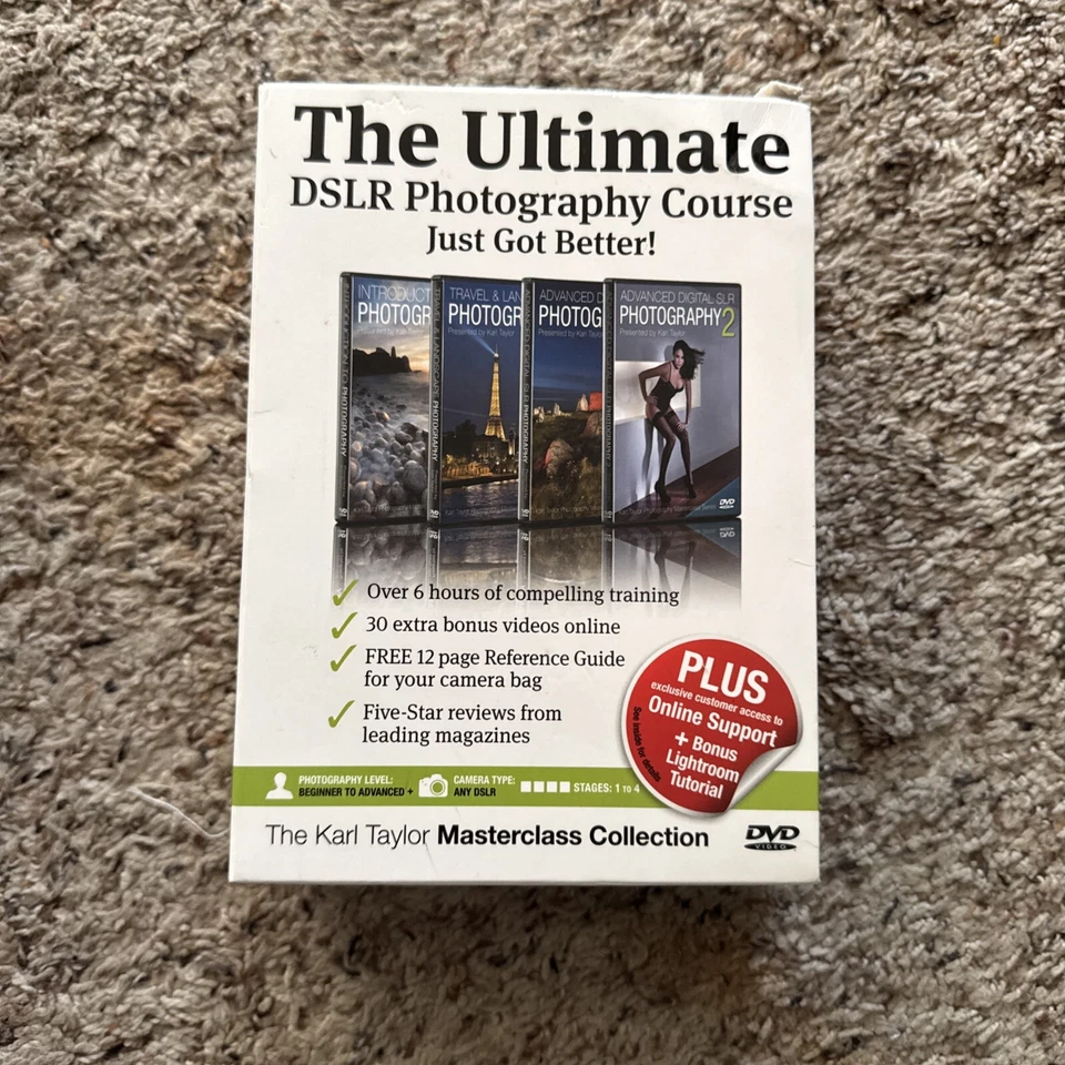 4 DVDs box-set The Ultimate - DSLR Photography Course - Karl Taylor Masterclass - Image 1 of 1
