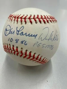 DON LARSEN/DAVID WELLS (Yankees) signed Perfect Game MLB Baseball Free Shipping - Picture 1 of 1