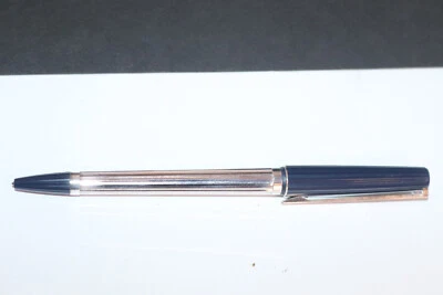 Exclusiver St.Dupont Kugelschreiber , silber / blau in Original Schatulle /"427 - Bild 1 von 3