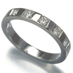 Auth BVLGARI Ring Marryme Diamond 5P US5.25-5.5 950 Platinum - Picture 1 of 4