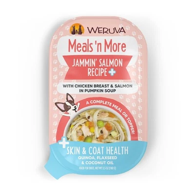 Weruva Jammin Salmón Comida Húmeda para Perros 3.5Oz Taza Paquete De 12 Nutrición Sin Granos Foto 1 de 4