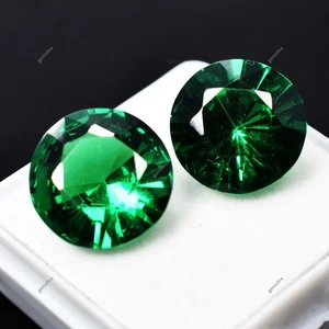 20 Ct Natural Garnet Green Round Cut CERTIFIED Jwelery Making Loose Gemstone - Picture 1 of 8