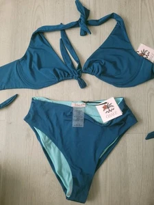 Women's Osale bikini set ocean color size L BNWT - Picture 1 of 5