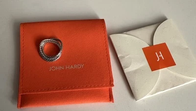 Anillo John Hardy Clásico Cadena Capas en Plata de Ley - Talla 7 - Nuevo Foto 1 de 4