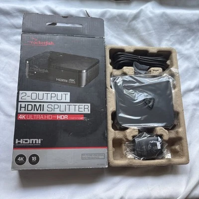 Rocketfish HDMI Splitter 2-Output 4K Compatible New In Box - Image 1 of 4