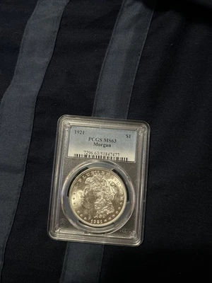 Dólar de plata Morgan 1921 graduación profesional MS63 Foto 1 de 2