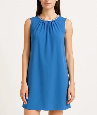 Mini Vestido 3.1 Phillip Lim para Mujer Target Azul Cambio XS Cuello Joyado Elegante Foto 1 de 4