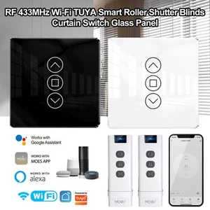 RF Smart TouchScreen Curtain Switch Roller Shutters Tuya APP Control For Alexa LCD - Picture 1 of 35