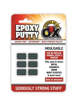 6x5g EPOXY PUTTY WATERPROOF MOULDABLE REPAIR FILL MULTI PURPOSE WOOD METAL PLAST - Picture 1 of 3