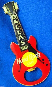 IMÁN DE GUITARRA ABRIDOR DE BOTELLAS GIBSON ROJO DALLAS TEXAS EE. UU. Hard Rock Café - Imagen 1 de 1