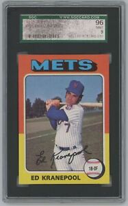 1975 Topps Ed Kranepool - faded label SGC 9 New York Mets #324