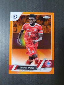 2022-23 Topps Chrome UCC Alphonso Davies Orange Refractor /25 - Picture 1 of 6