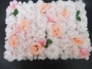 1Pc Artificial Pink Peony Rose Flower Backdrop Wall Panel Wedding Decor - Picture 1 of 5