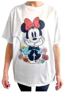 Neu Disney Damen Minnie Mouse Kurzarm Tshirt mit Stickerei Größe XL - Bild 1 von 3
