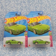 2 HOT WHEELS HW The 80's '89 Mazda Savanna RX-7 FC35 Green Mainline Toy Car 4/10
