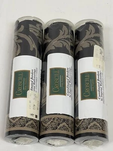 3 Rolls (5 yds each) Croscill Imperial BORDEAUX Sculpted Prepasted Wall Border - Picture 1 of 4