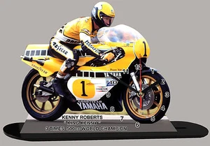 MOTO MINIATURE, KENNY ROBERTS, YAMAHA, MOTO GP EN HORLOGE, 01 - Picture 1 of 1