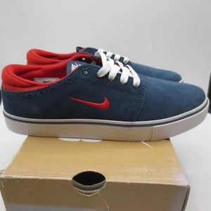 Nike SB Team Edition Men's Size 8.5 Blue Red Suede Walking Shoes 2013 - Picture 1 of 15