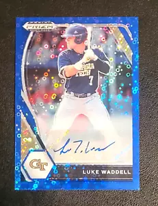 Luke Waddell 2021 Prizm Draft Picks Blue Donut Circles Auto /25 Atlanta Braves - Picture 1 of 3