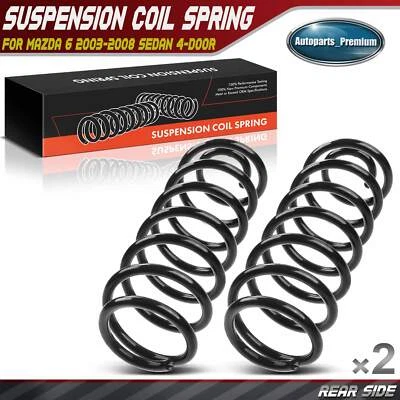 2x Rear L&R Coil Springs for Mazda 6 2003 2004 2005 2006 2007 2008 Sedan 4 Door - Image 1 of 4