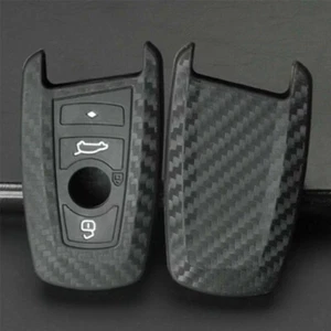 Funda protectora/llavero de silicona con aspecto de carbono para BMW X3 X4 M3 M4 M5 1 3 5 7 Serie  - Imagen 1 de 4