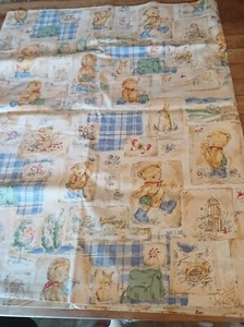 VTG RAMBLING TED Fabric Cotton Fabric Patchwork 44 X 54 - Picture 1 of 2